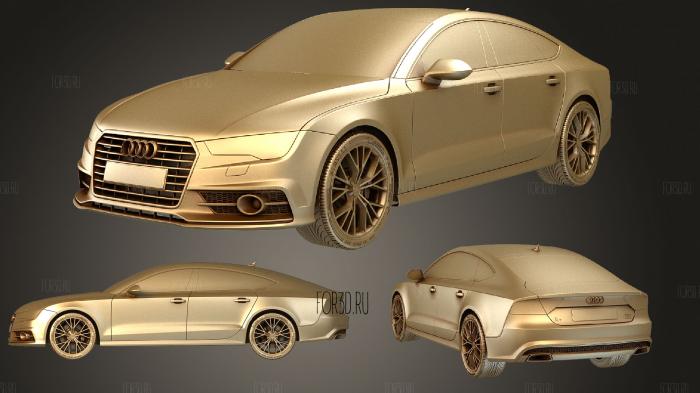 Audi A7 2015 set stl model for CNC